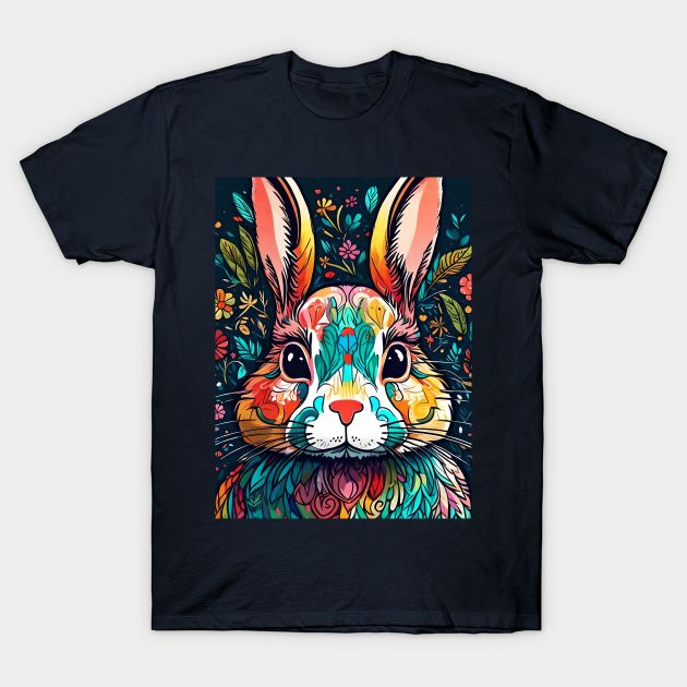Rainbow Hare #003 T-Shirt by Vinsui